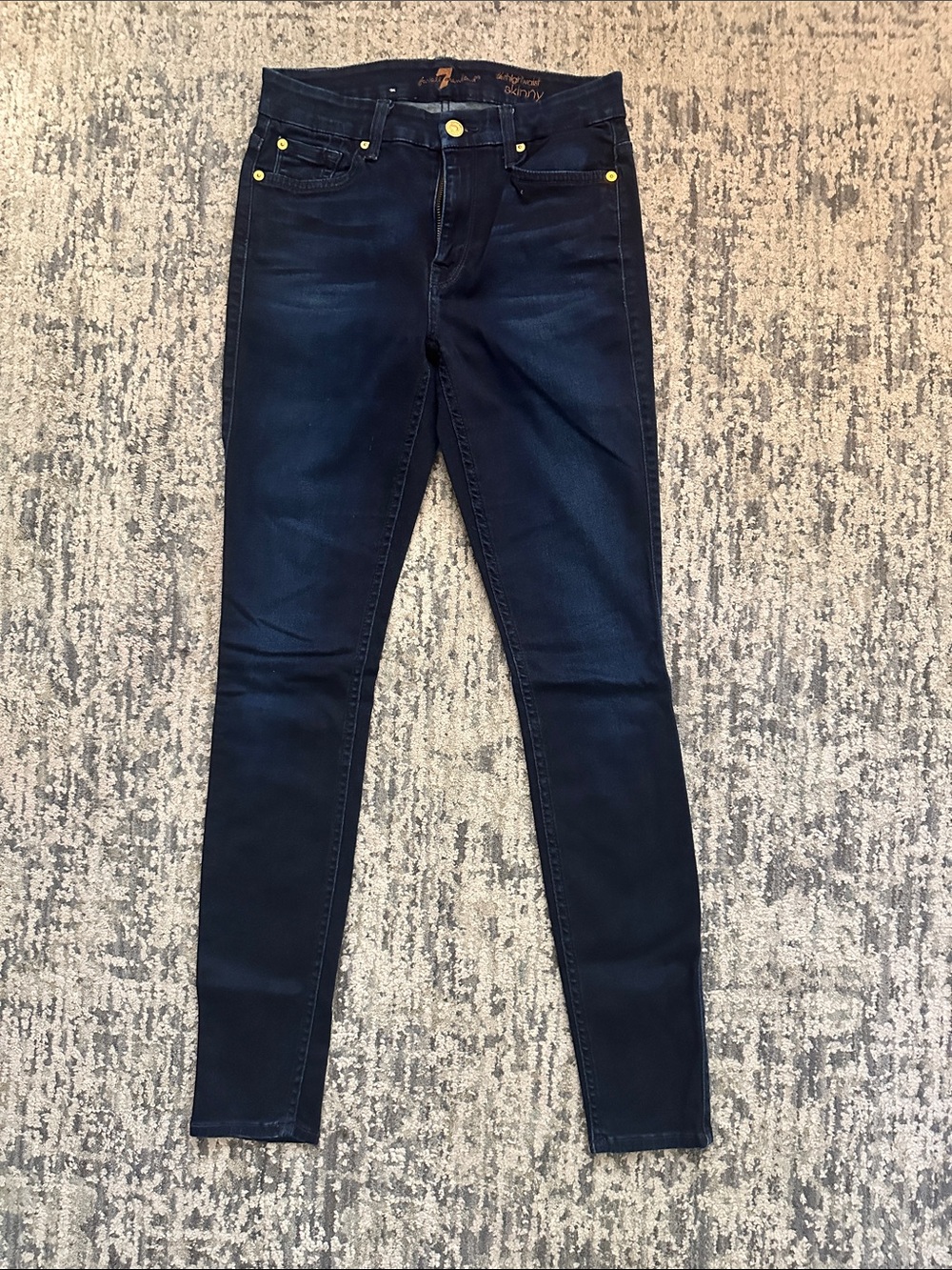 7 For All Mankind Dark Indigo Skinny Jeans